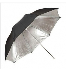 Parasolka srebrno-czarna 90cm