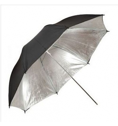 Parasolka srebrno-czarna 102cm